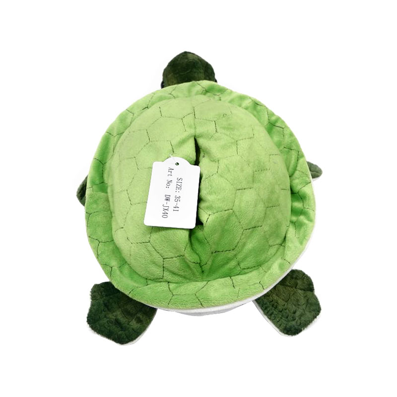 Cute green turtle slippers