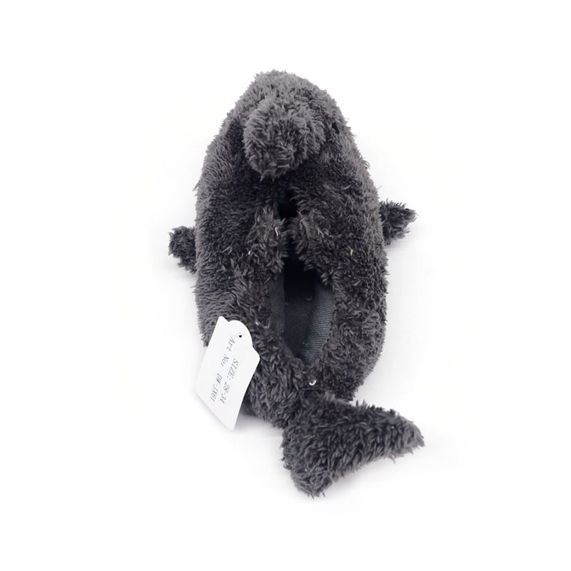 Dark grey scary shark slippers