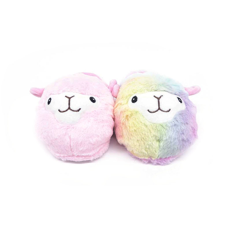 Colorful alpacas slippers