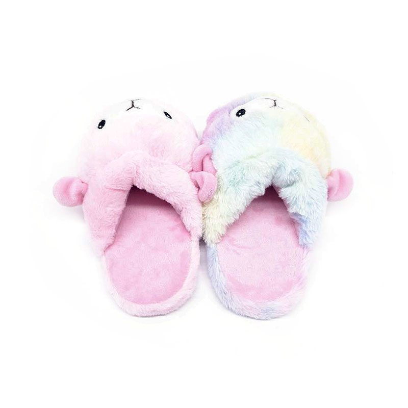 Colorful alpacas slippers