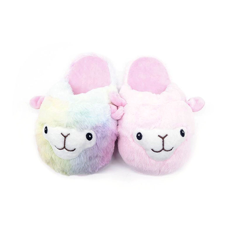 Colorful alpacas slippers