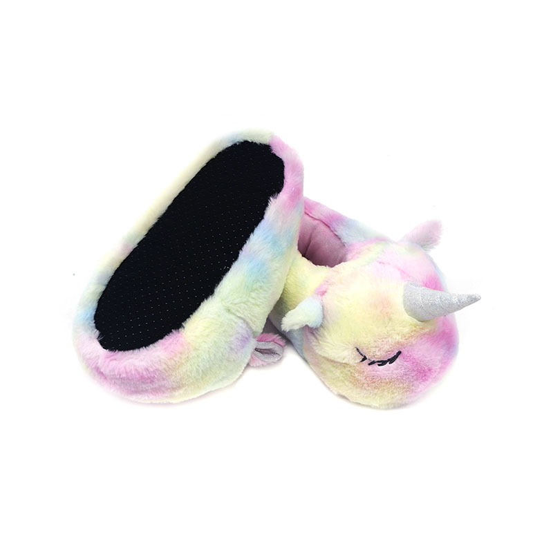 Sleeping rainbow unicorn slippers