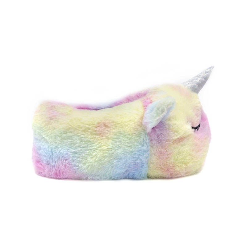 Sleeping rainbow unicorn slippers