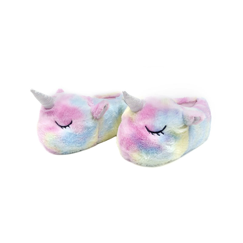 Sleeping rainbow unicorn slippers