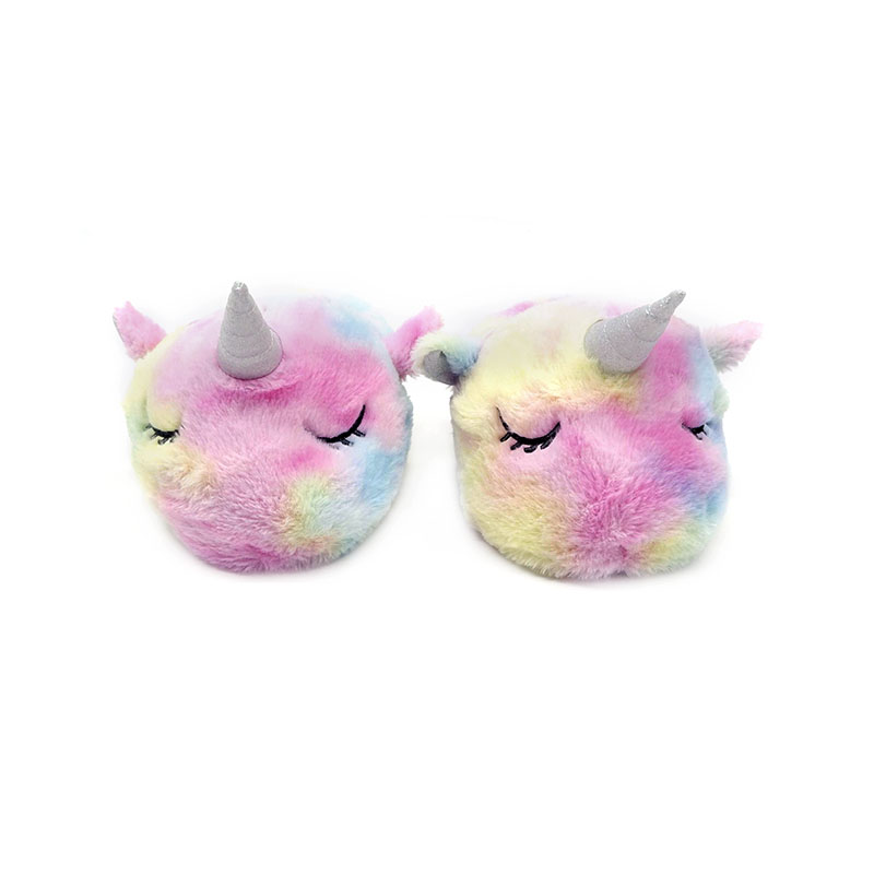 Sleeping rainbow unicorn slippers