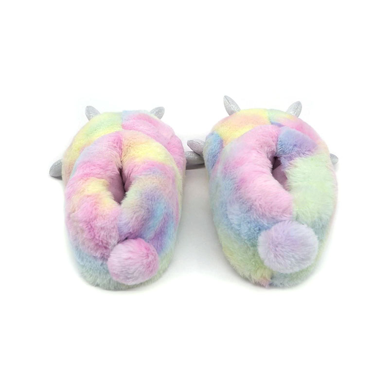 Rainbow dinosaur claws slippers