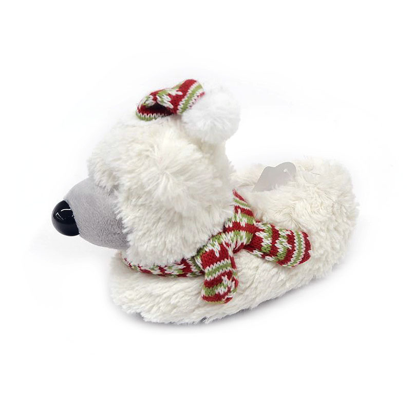 White Christmas Bear slippers for children