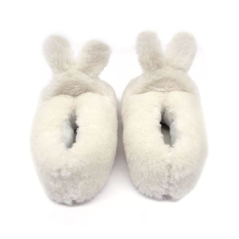 White rabbit slippers with red nose