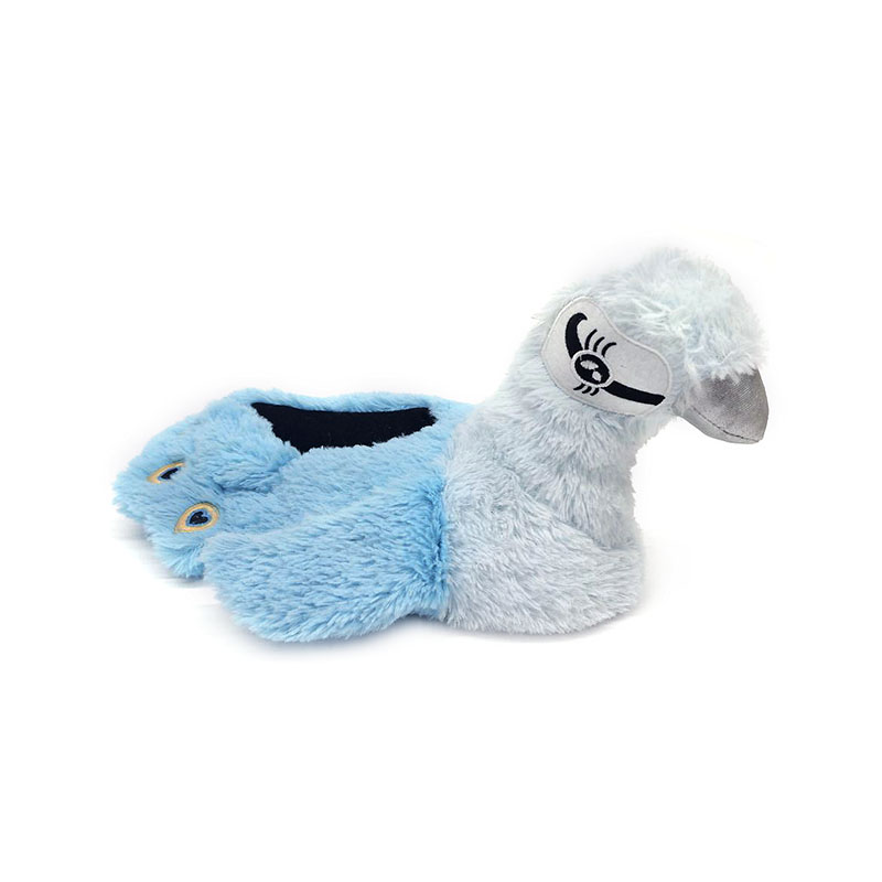 Blue open screen peacock slippers