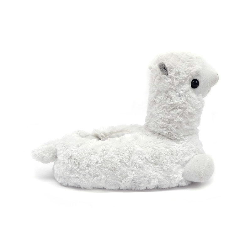 Cute white alpaca slippers