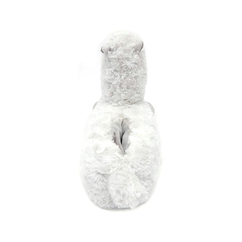 Cute white alpaca slippers